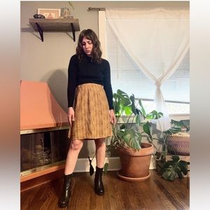 VTG Belted Leopard Skirt